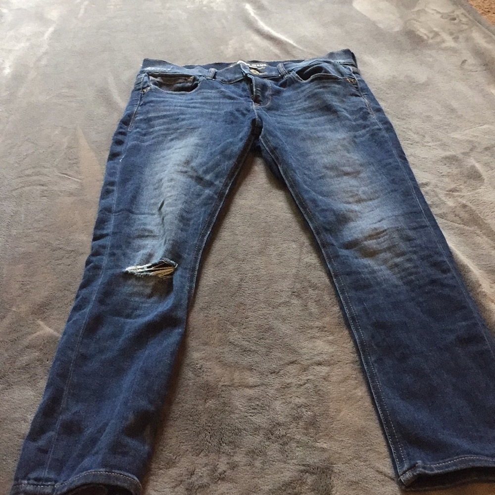 Express jeans cropped legging mid rise